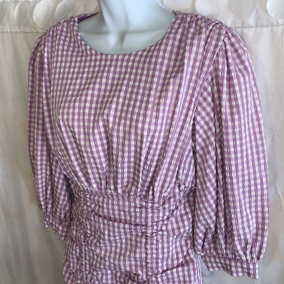 Zara Blogger’s Fave Lilac Gingham Mini Dress NWT E25011 - Picture 5 of 11
